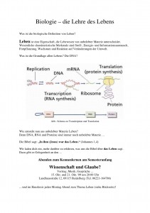 Einladung: Biologie 1